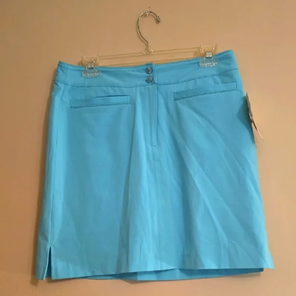 New EP Pro Women's Size 6 Golf Tennis Shorts Skirt Skort Aqua Blue Pockets Zip - Picture 1 of 11